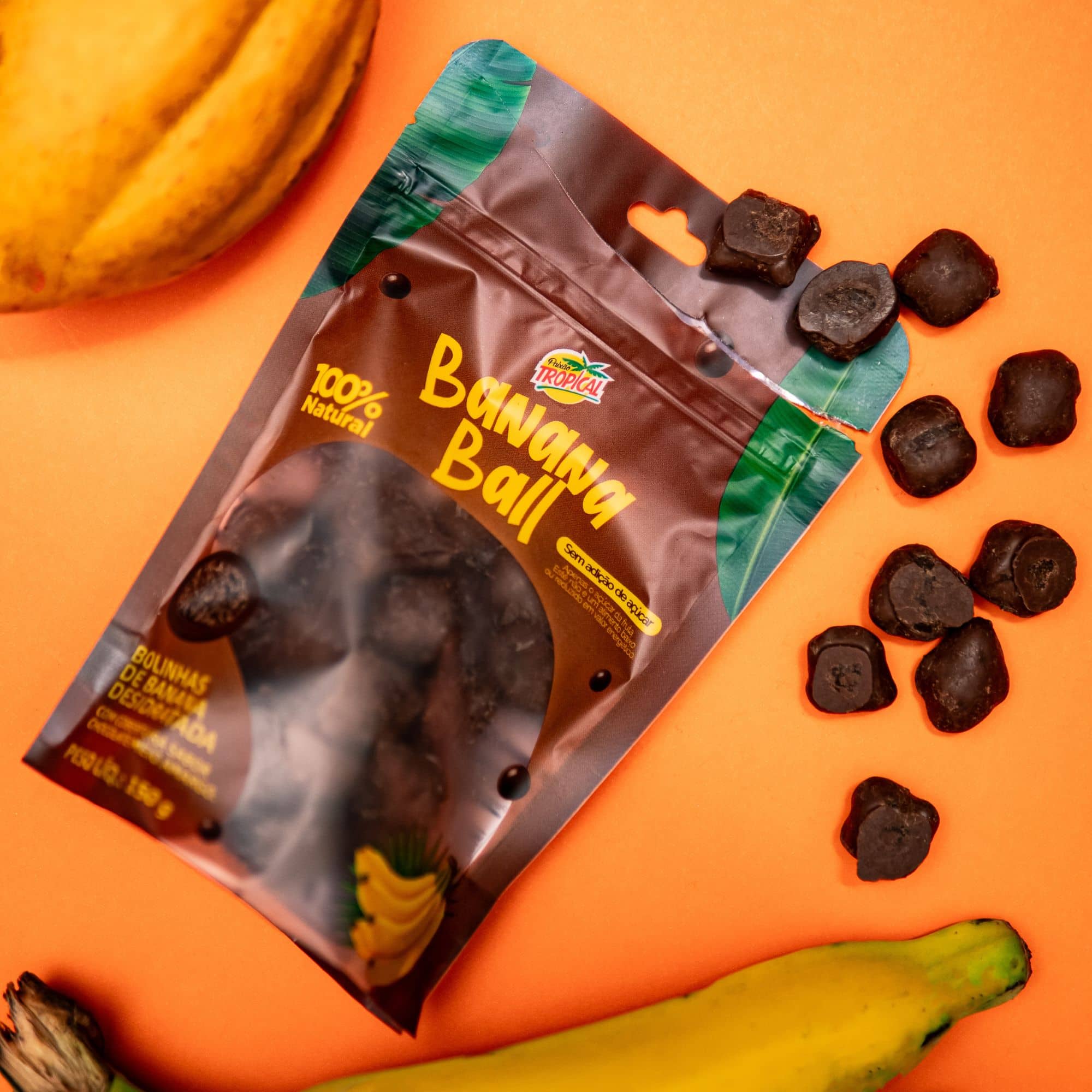 Banana Ball coberta com Chocolate Meio Amargo 150G