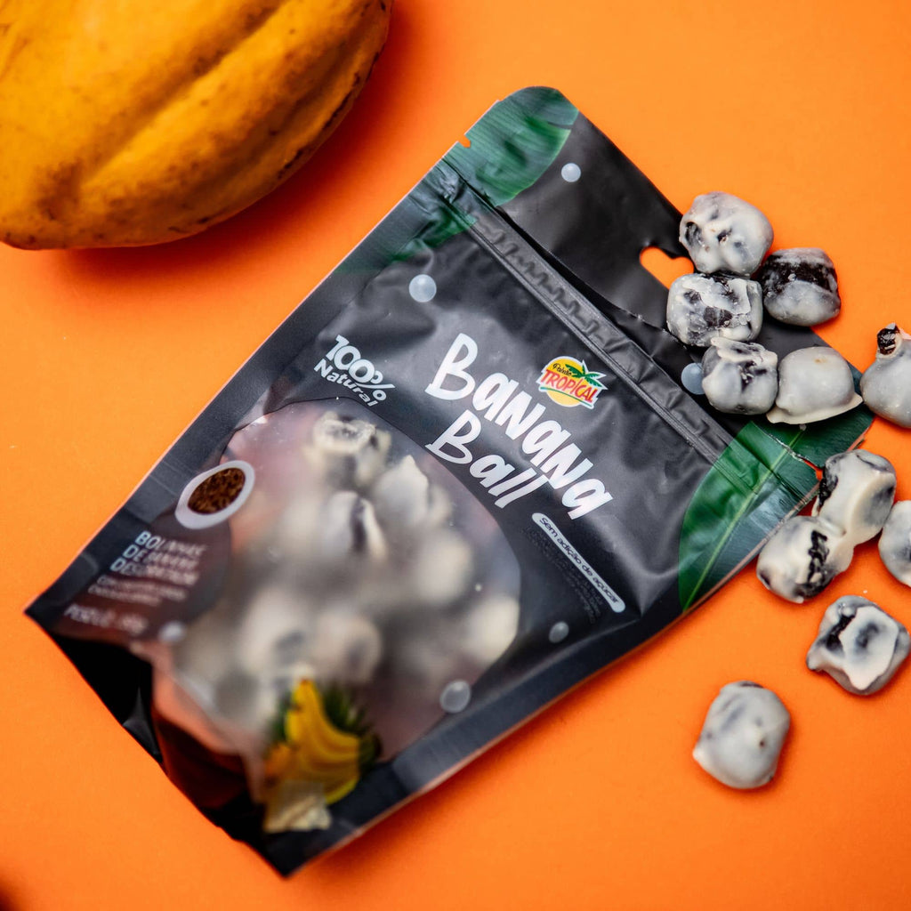 Banana Ball coberta com Chocolate Branco 150G