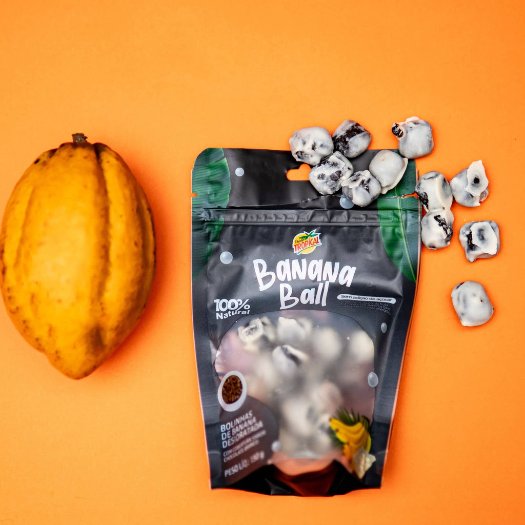 Banana Ball coberta com Chocolate Branco 150G