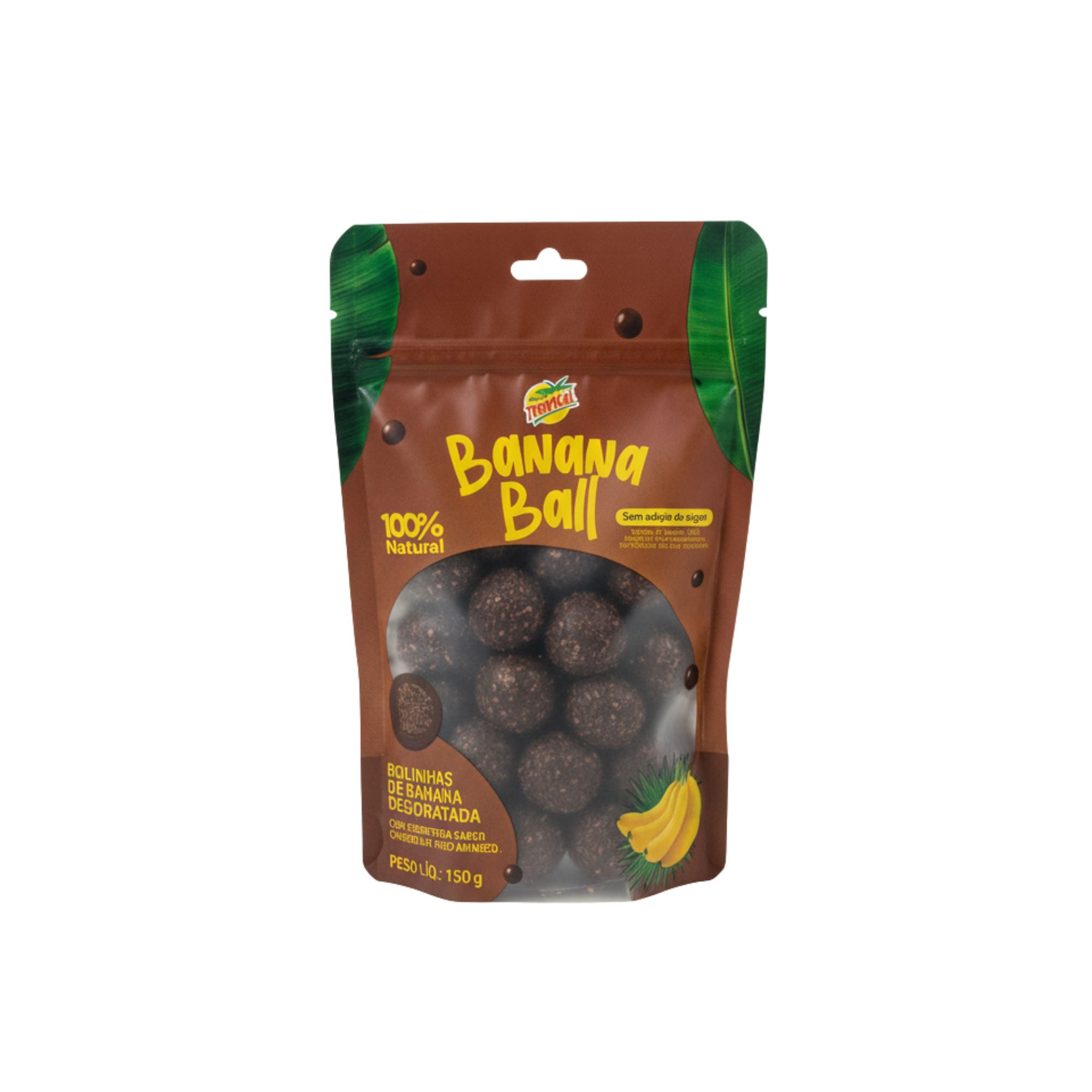 Banana Ball coberta com Chocolate Meio Amargo 150G
