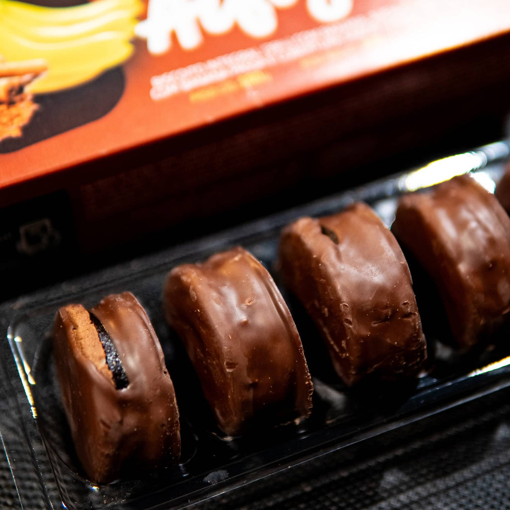 Alfajor de Banana Desidratada e Chocolate - Caixa com 6un de 30g