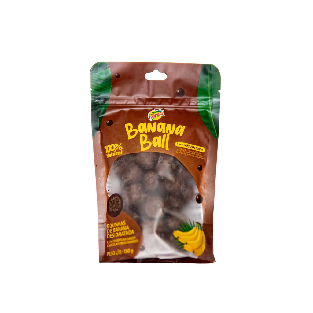 Banana Ball coberta com Chocolate Meio Amargo 150G