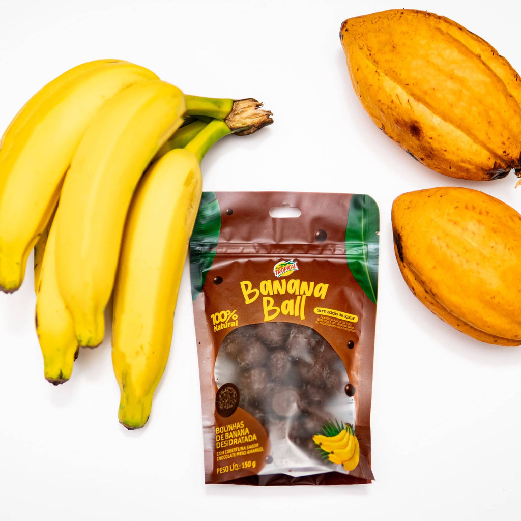 Banana Ball coberta com Chocolate Meio Amargo 150G