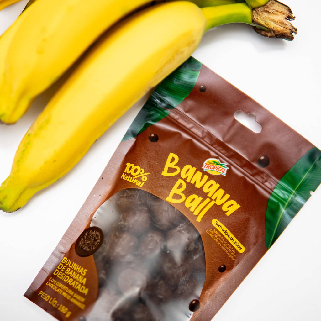 Banana Ball coberta com Chocolate Meio Amargo 150G