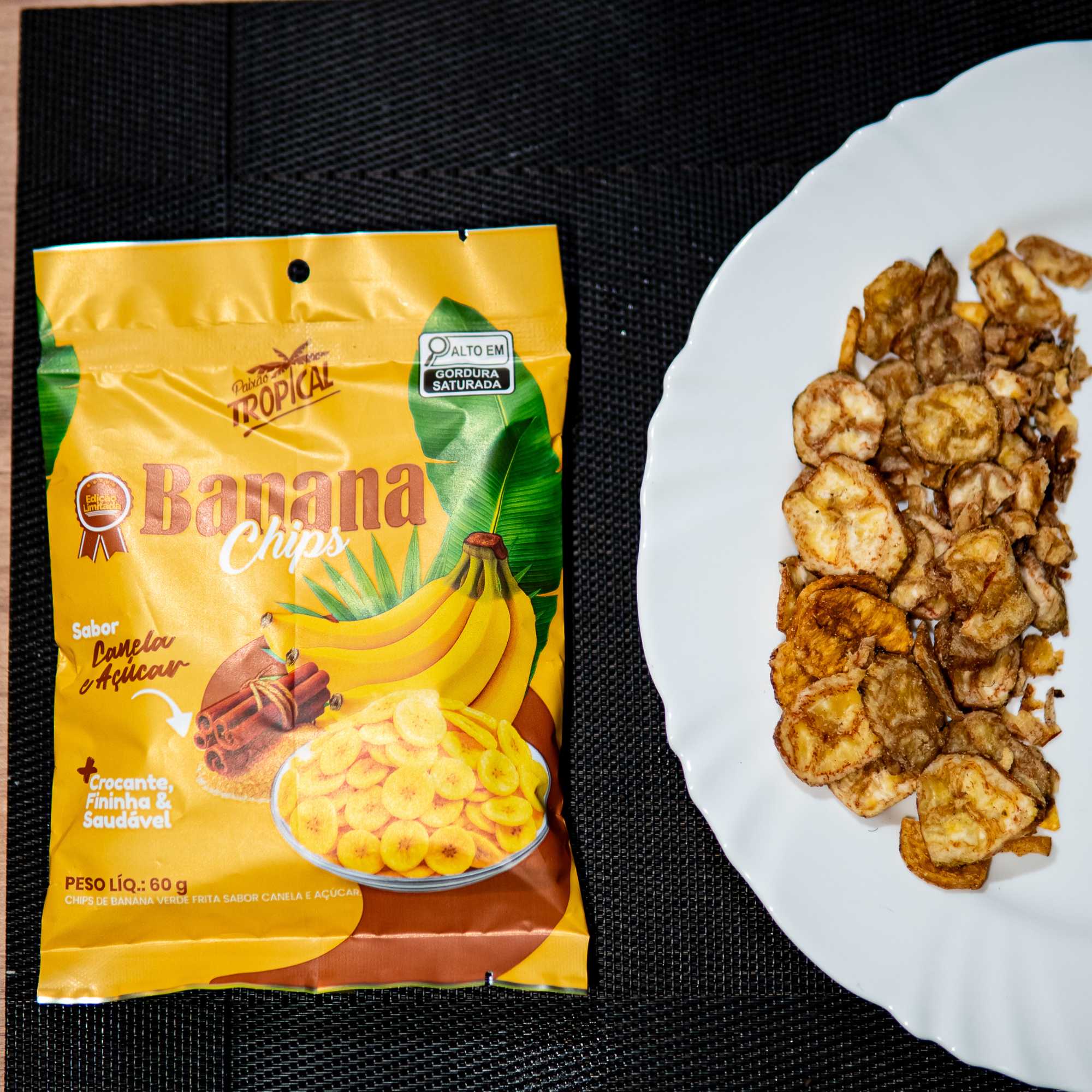 Banana Chips Canela e Açúcar 60g