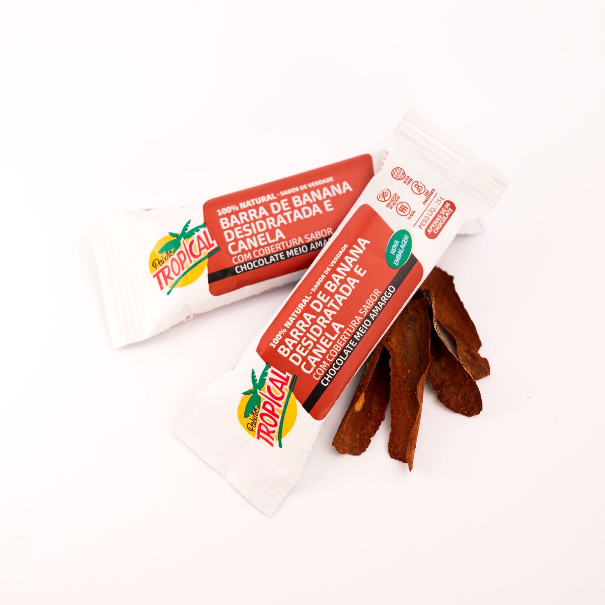 Barra de Banana e Canela - Caixa com 18un de 25g