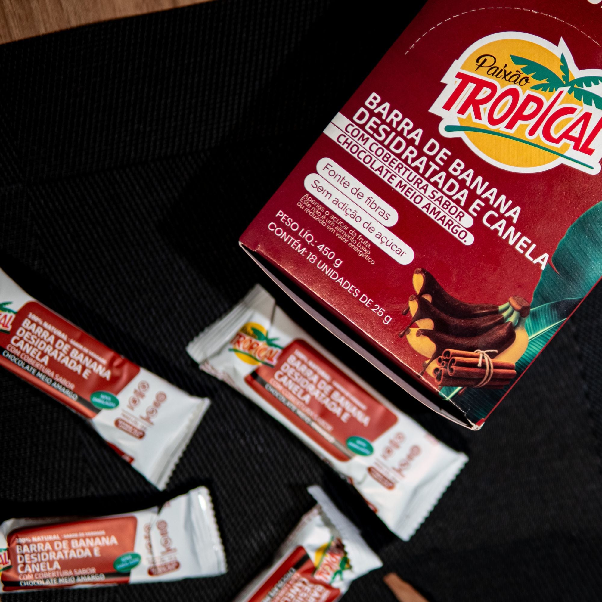 Barra de Banana e Canela - Caixa com 18un de 25g