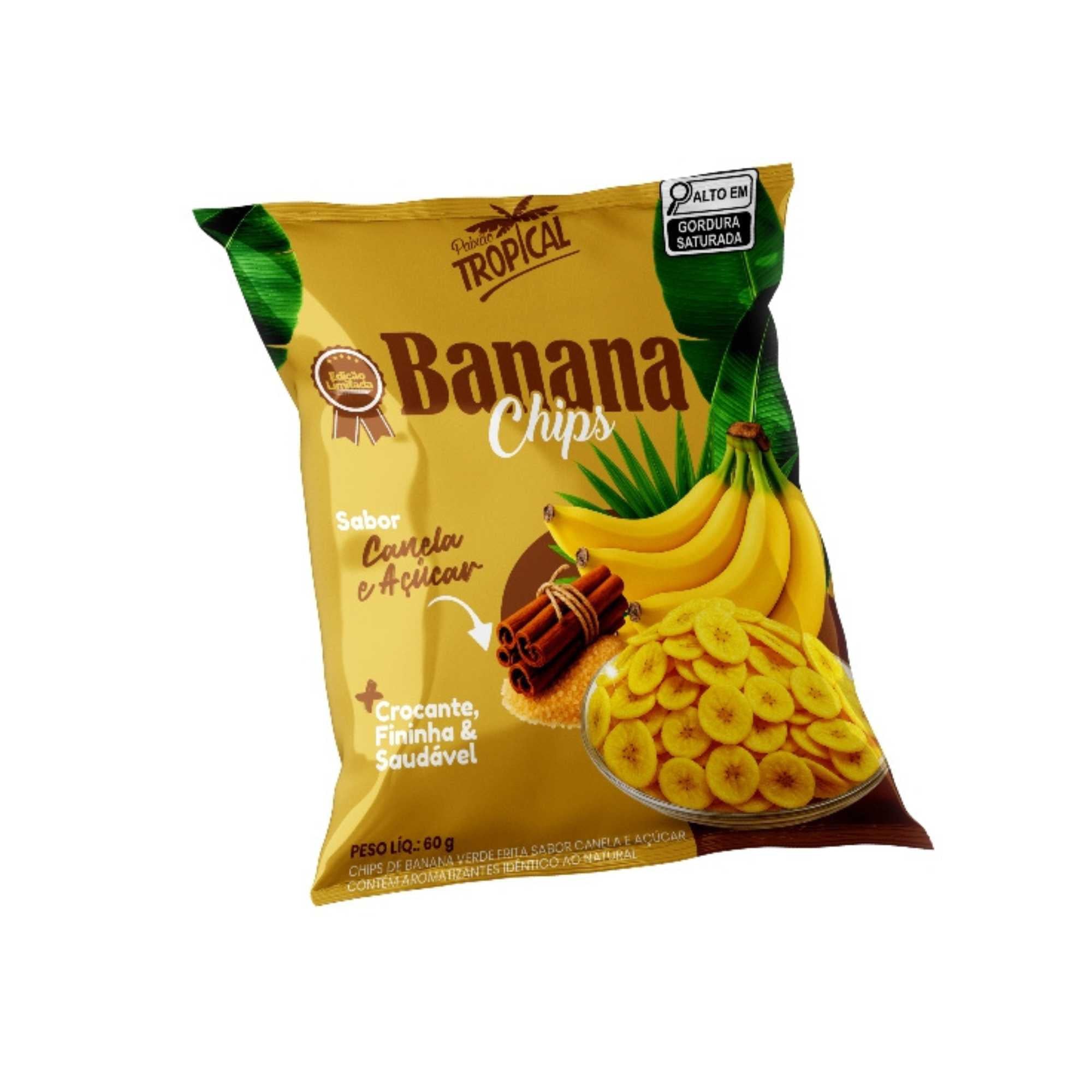 Banana Chips Canela e Açúcar 60g