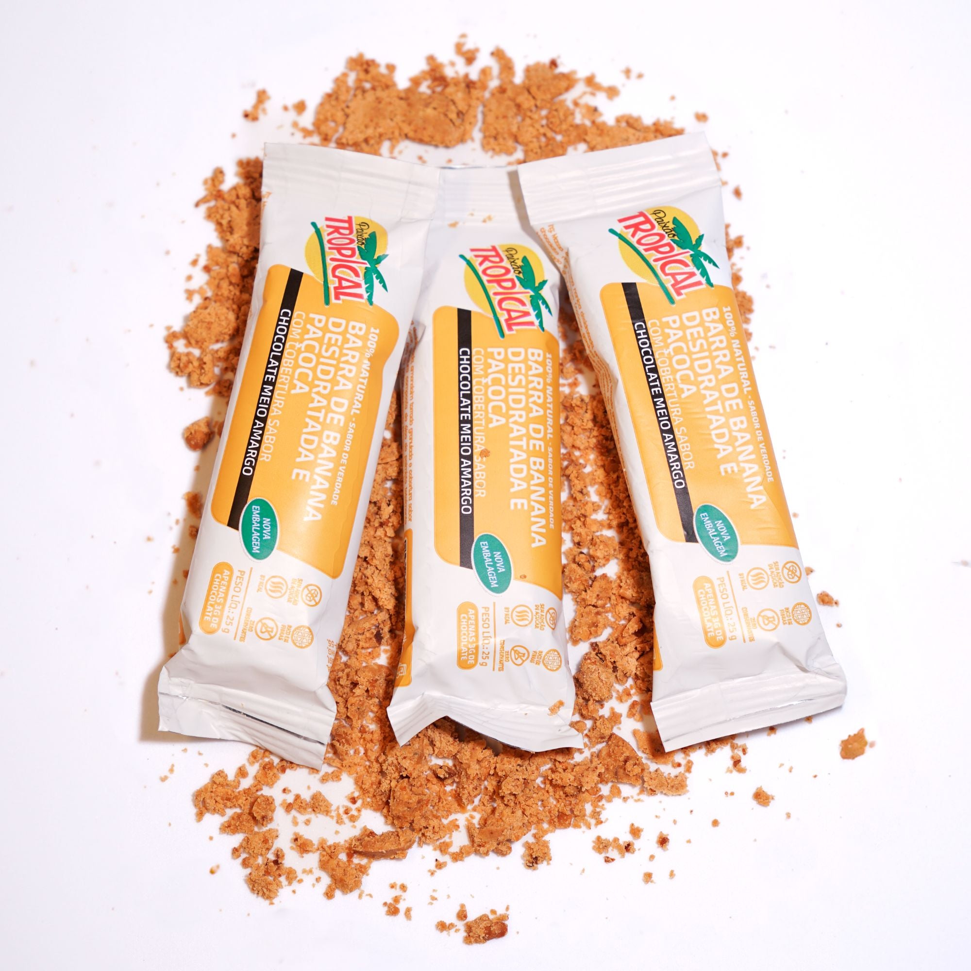 Barra de Banana e Paçoca - Caixa com 18un de 25g